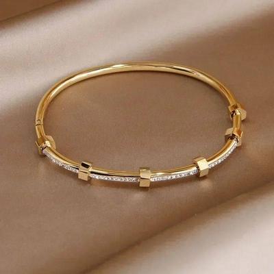 Classic Stainless Steel Open Bangles&bracelets for WomenBran