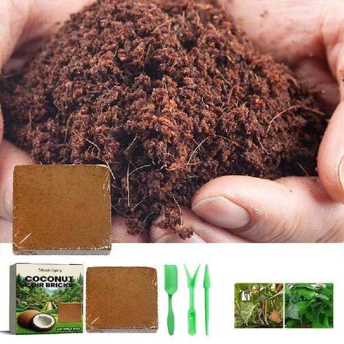 Potted Compressed Coir Fiber Brick Potting Soil Medium