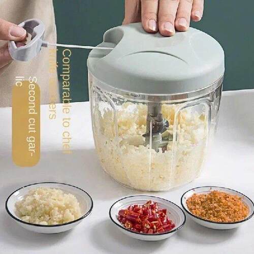 Garlic Chopper 500/900ML Manual Rotate Fruit Vegetable