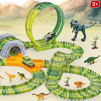 Climbing Dinosaur Track Toy Set 139 PCS Dinosaur World Road