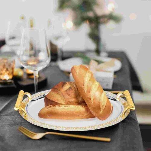 Stainless Steel Snacks Tray Coffee Tableware Serving