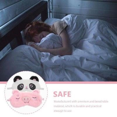 2 Pcs Plush Eye Mask Cartoon Covers Eye Protection