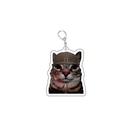 Key Chain Mobile Phone Charm Car Pendant Cute Cat Vomit Meme