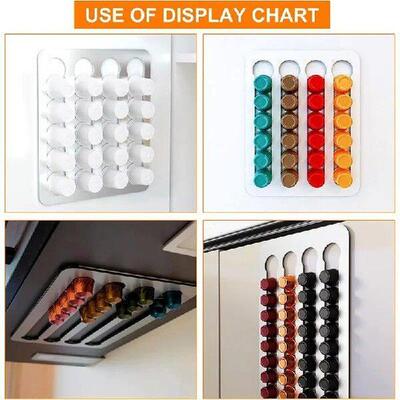 Vertical Horizontal Wall Mounted Coffee Capsules Holder