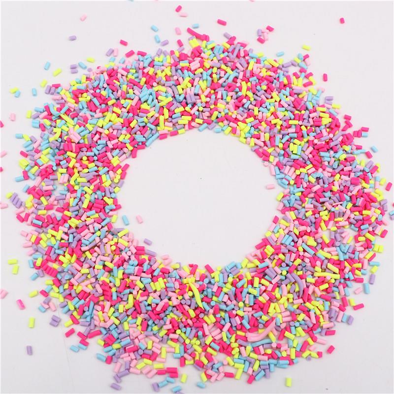 Colourful Mix Cylindrical Polymer Clay Slices Sprinkles for