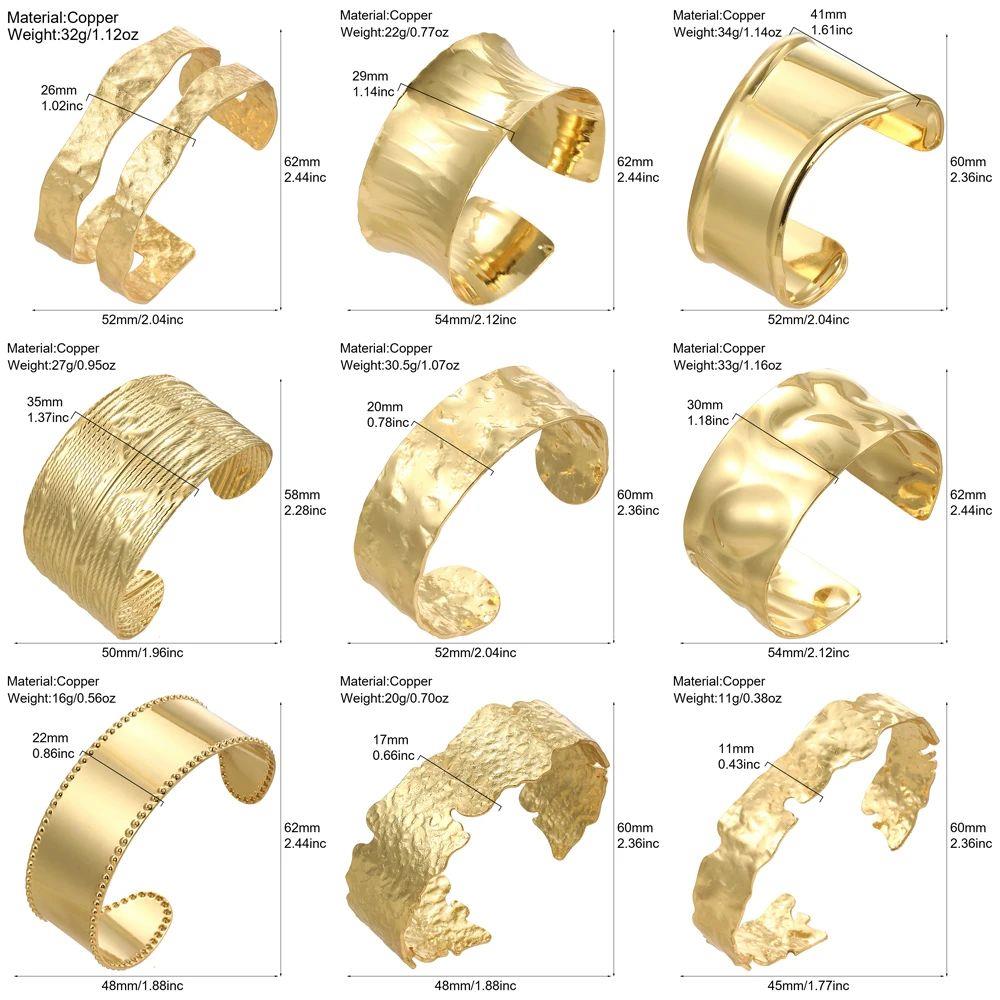 Gold Color Geometric Bracelet for Women Men Designer Adjusta