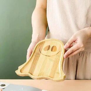 Ghost Serving Tray Wooden Home Decoration Dinner Plate
