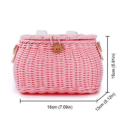 Cycling Handlebar Basket Backpack with Lid Bike Scooter