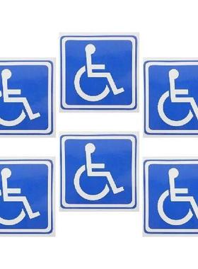 6 Sheets Disabled Signage Wheelchair Symbol Labels Decals