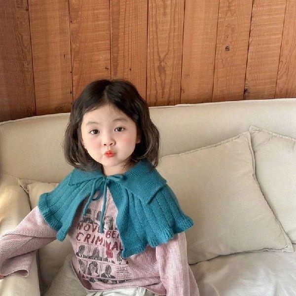 Girls Decorative Shawl Tied Strap Detachable Faux Collar