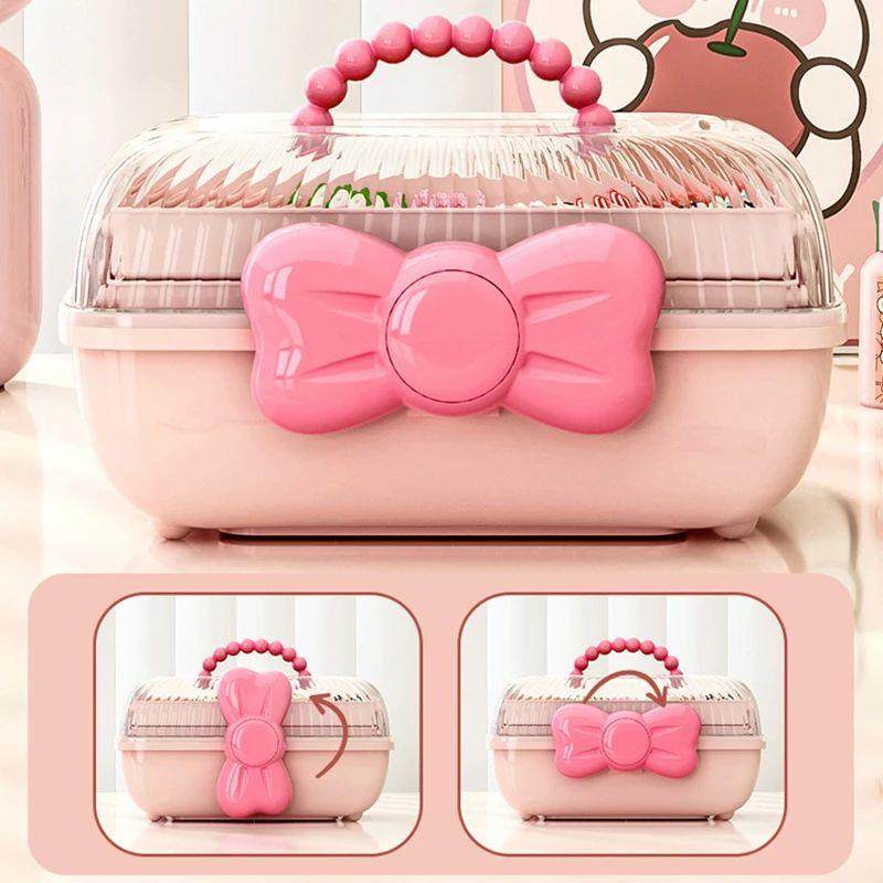 Multi-layer Hairpin Organizer Cute Girl Jewelry Case Head Ro