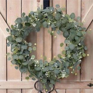 1pc Faux Artificial Garland Greenery Eucalyptus 2pcs