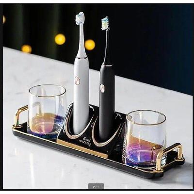 Bathroom Supplies Ceramic Tray Electric Toothbrush Holder