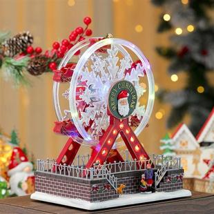 Rotating Ferris Wheel Music Box, Glowing Christmas Decor