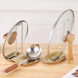 Lid Pot Rack Multifunctional Holder Stainless Spatula Steel