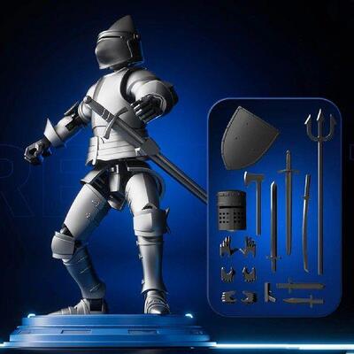 3D Printing Armor Action Figure with Weapons & Shields