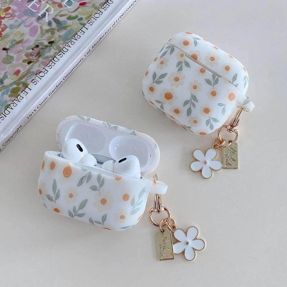 For Apple AirPods 4 ANC Flower Print Earphone Case For AirPo