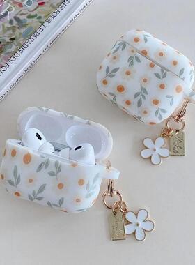 For Apple AirPods 4 ANC Flower Print Earphone Case For AirPo