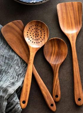 Wood Kitchenware Cooking Set Household Spatula Spoon Set Sal