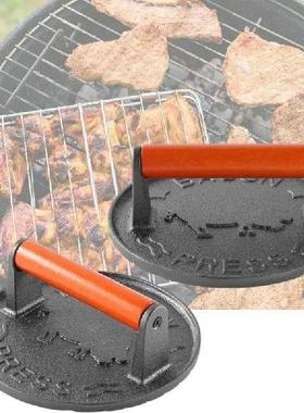 L38A Cast Iron Burger Maker with Comfortable Handle