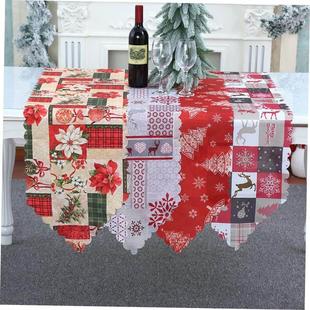 table christmas tablecloth Printed flag桌布 decoration?tree