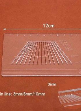 1Pcs Acrylic Multifunctional Ruler 12x8cm DIY Leather Craft