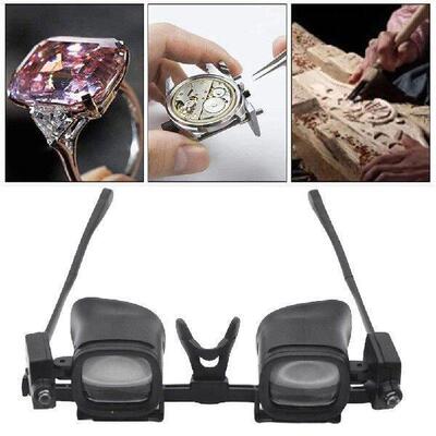 Wearable Magnifier with 2 LED Lights and 6 Detachable