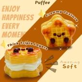 grade Silicone Taba Waffle Handmade Food Toy Star Squishy