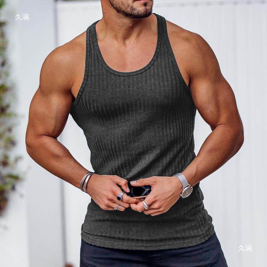 Shirt singlet Tops Men Gym Tank top Vest clothes For Mens