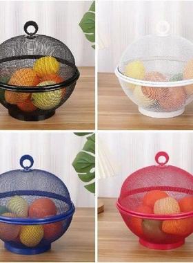 Metal Mesh Storage Basket Prevent Insects With Lid