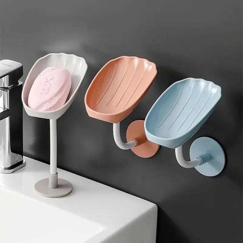 1pc Upgraded Soap Box With Drainage Double Grid Soap Rack, W