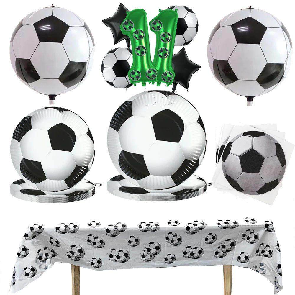 Soccer Party Disposable Tableware Paper Plates Cups Napkins
