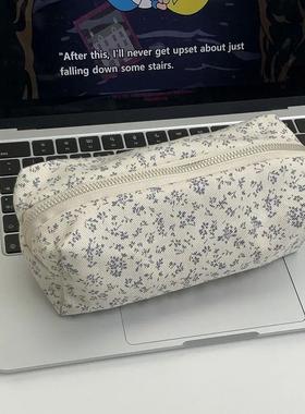 Small Fresh Floral Pen Bag Large Capacity Pencil Case Multif