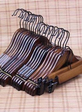 custom logo vintage solid wood clothing store clothes hange