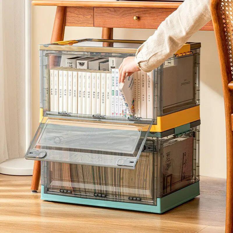 1pc Foldable Storage Trunk Open Storage Box Transparent Stor