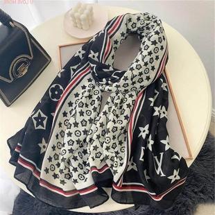 Ladies Cotton Shawl Fashion Size Scarf Large Luxury Linen