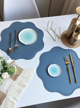 Imitation leather placemat Christmas red green plate mat