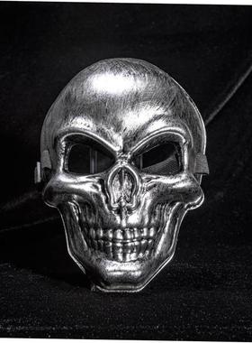 White ghost head skull mask Halloween scary cold light mask