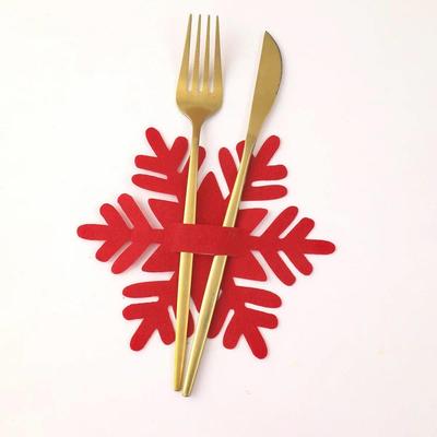 12pcs Christmas Felt Cutlery Holders with Tree Snowflake