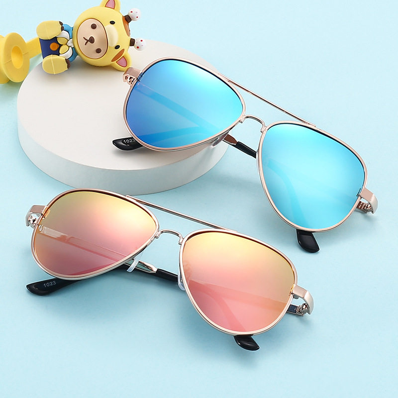 新款儿童太阳镜男童女童墨镜宝宝时尚遮阳蛤蟆镜小童表演偏光眼镜