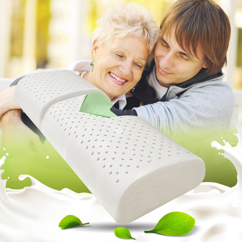 天然乳胶颈椎枕头橡胶记忆枕芯成人睡觉用单人颈枕家用亲肤透气枕