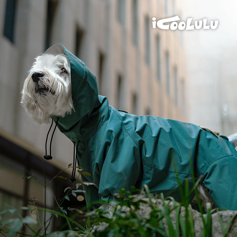 酷噜噜宠物防水防风四脚雨衣