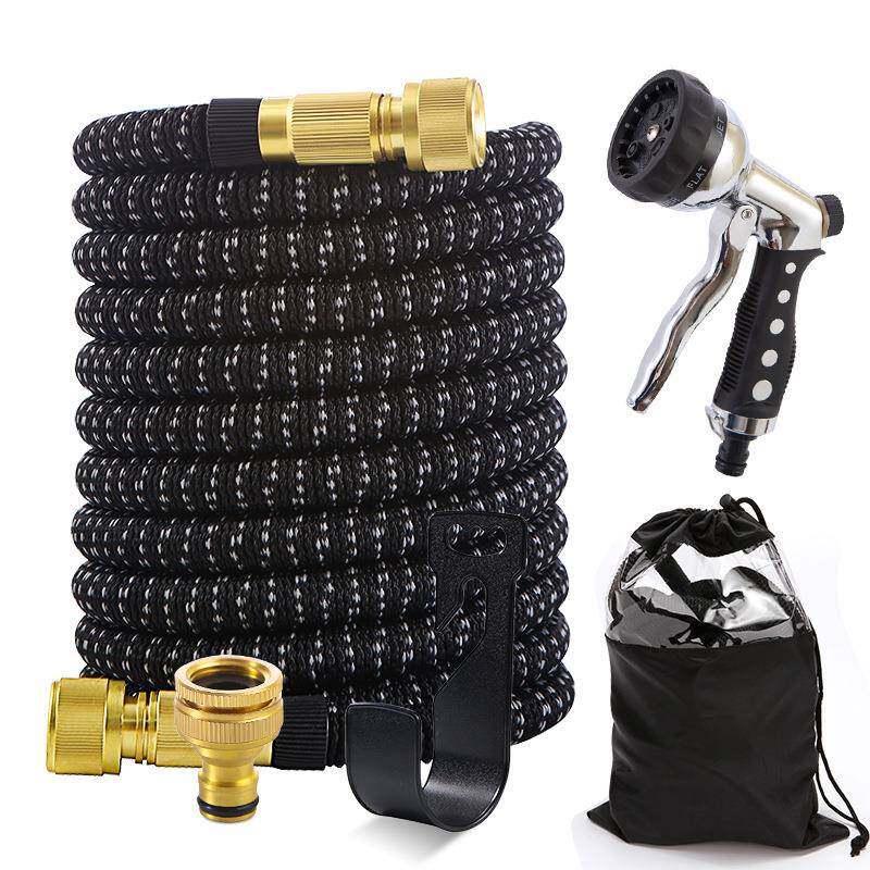 跨境家用花园伸缩水管软管汽车高压洗车水枪园林浇花冲洗工具套装
