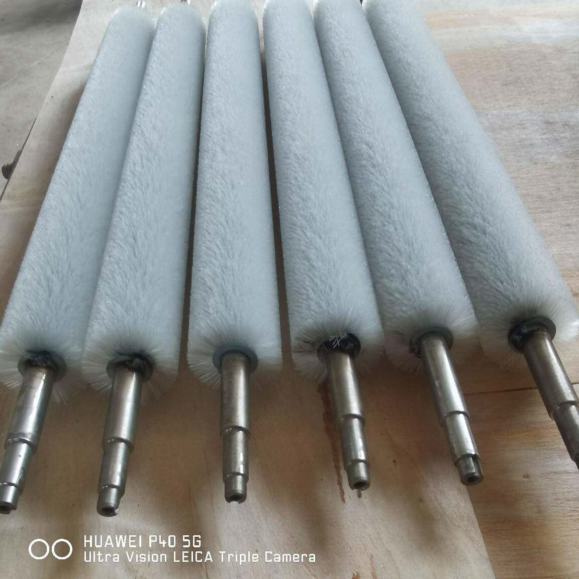 工业毛刷辊滚轮滚筒刷尼龙丝除尘圆形圆柱耐用高磨清洁高效刷头