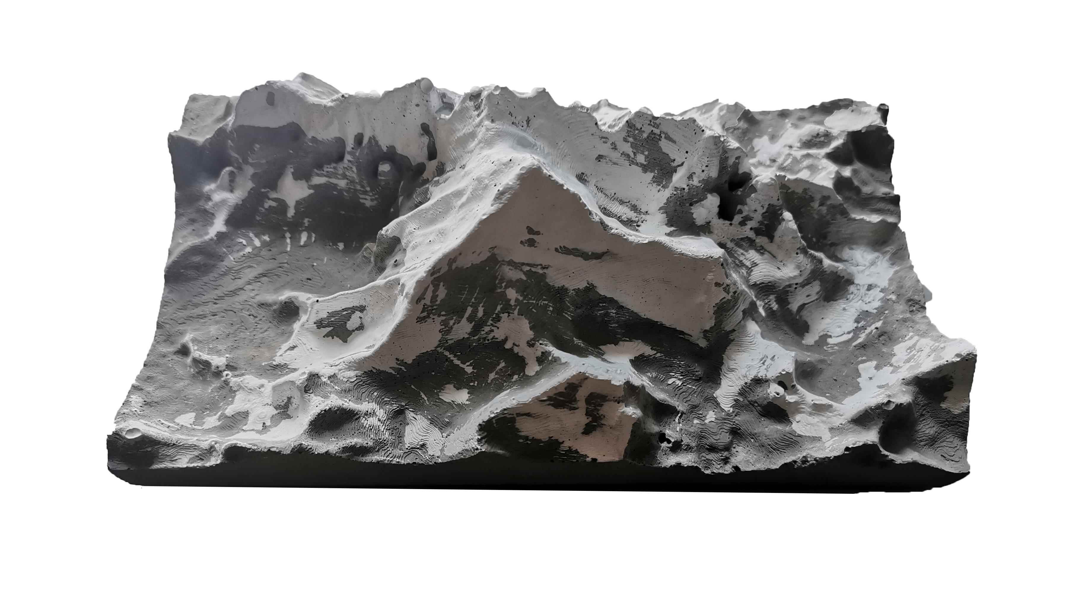 水泥混凝土桌面摆件珠穆朗玛峰微缩模型鱼缸造景微景观雪山扩香石