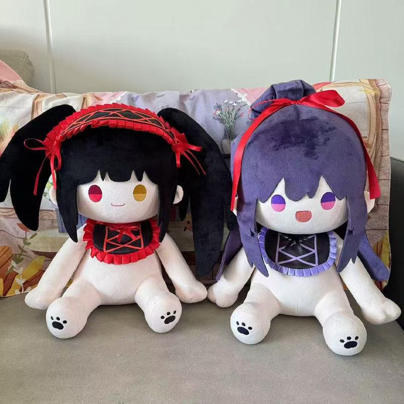 约会大作战狂三十香40cm坐姿公仔棉花娃娃仿一番赏毛绒玩偶20cm娃