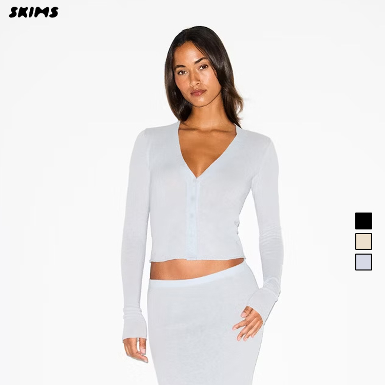 SKIMS FW25 CASHMERE CARDIGAN 秋冬保暖舒适深V领长袖羊绒开衫女