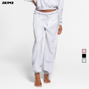 卡戴珊抽绳秋冬抓绒直筒束脚运动休闲卫裤 FLEECE 女 COTTON SKIMS