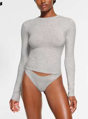 SKIMS FITS EVERYBODY LONG SLEEVE 卡戴珊同款长袖打底修身T恤女