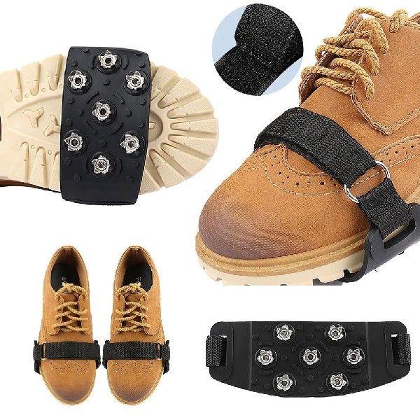 2 Pcs Crampon Traction Cleats with 7 Spikes Crampons Ice